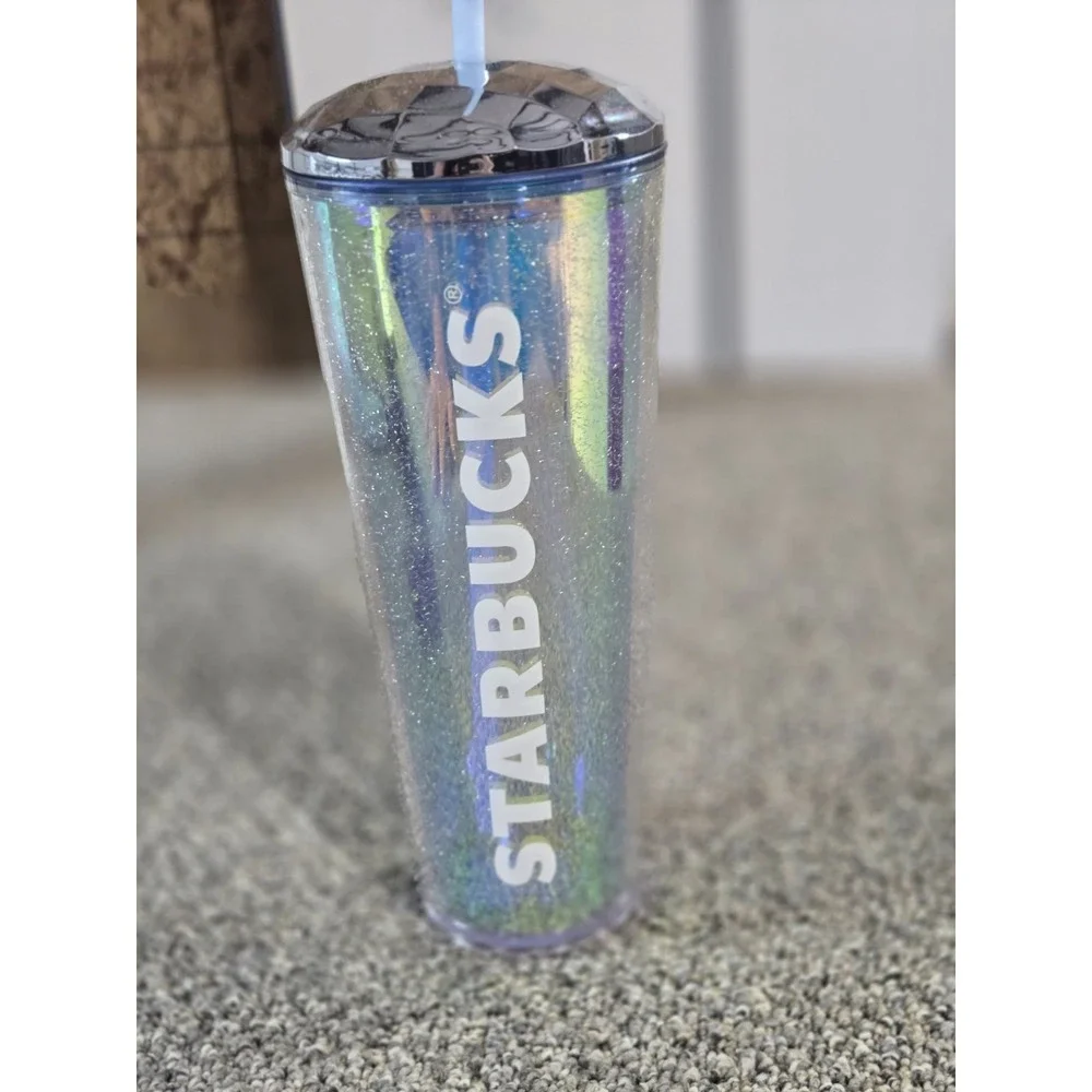 Starbucks Holographic Glitter Tumbler with Disco Lid 24oz
